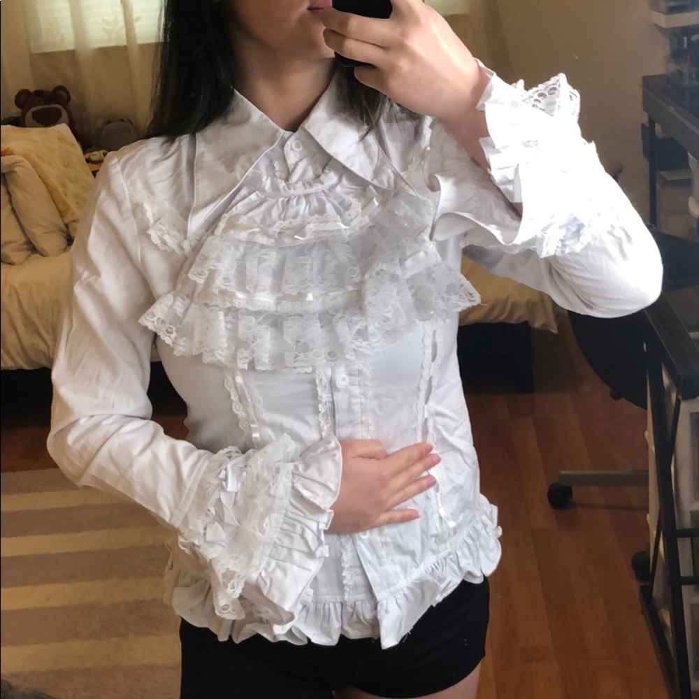 White LOLITA button up blouse